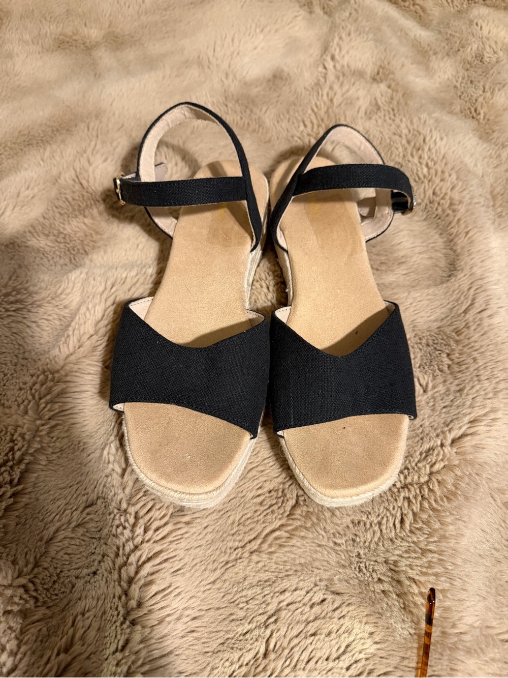 Old Navy Black Ankle-Strap Espadrille Sandals